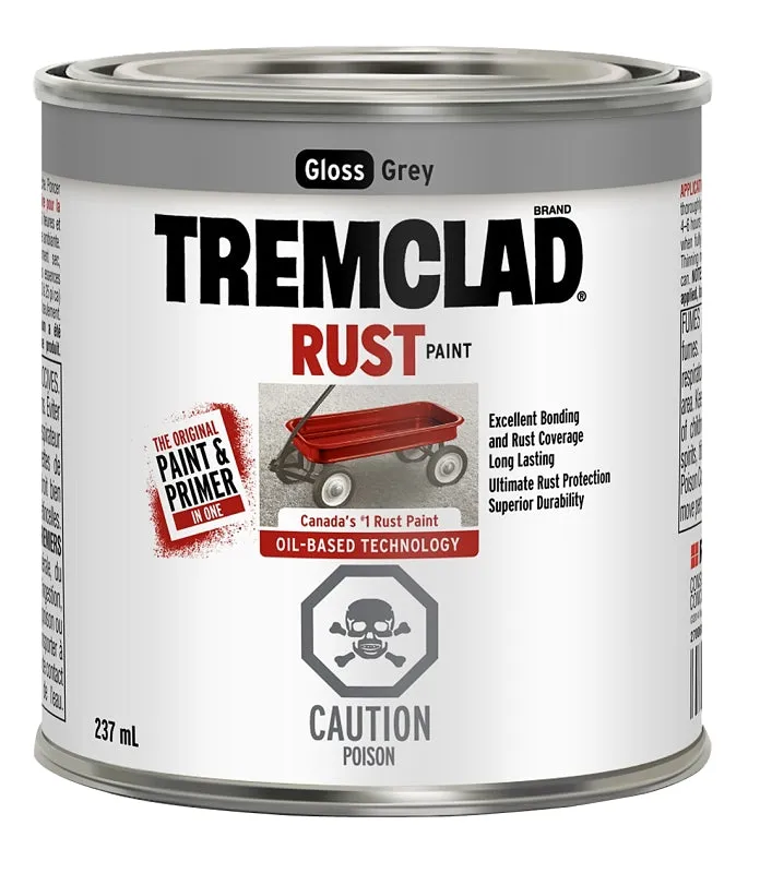 237mL Tremclad Rust Paint, Gloss Grey