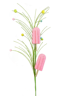 30" Pink Popsicle Spray 2 Stems 63397PK