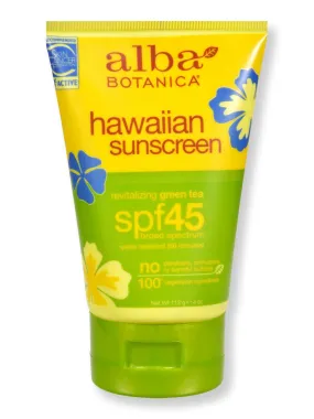 Alba Botanica Hawaiian Green Tea Sunblock SPF 45 4 fl oz