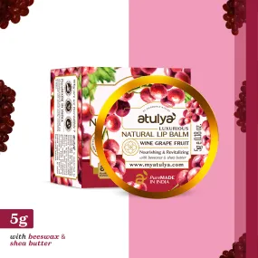 atulya Wine Grape Lip Balm - 5gm (Add 2 Products in the Cart & Get 1 Free Product Use Code: B1G1)