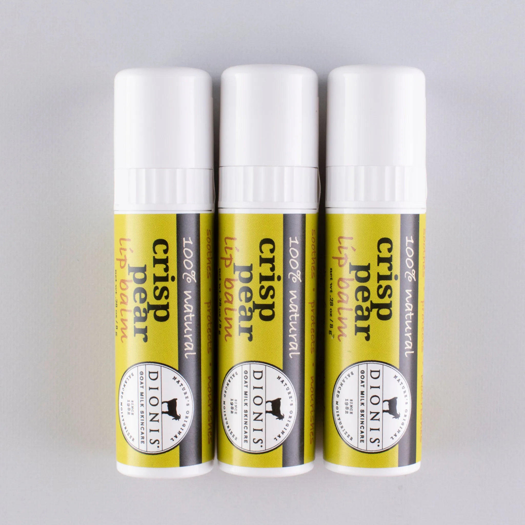 Crisp Pear Goat Milk Lip Balm, Set of 3