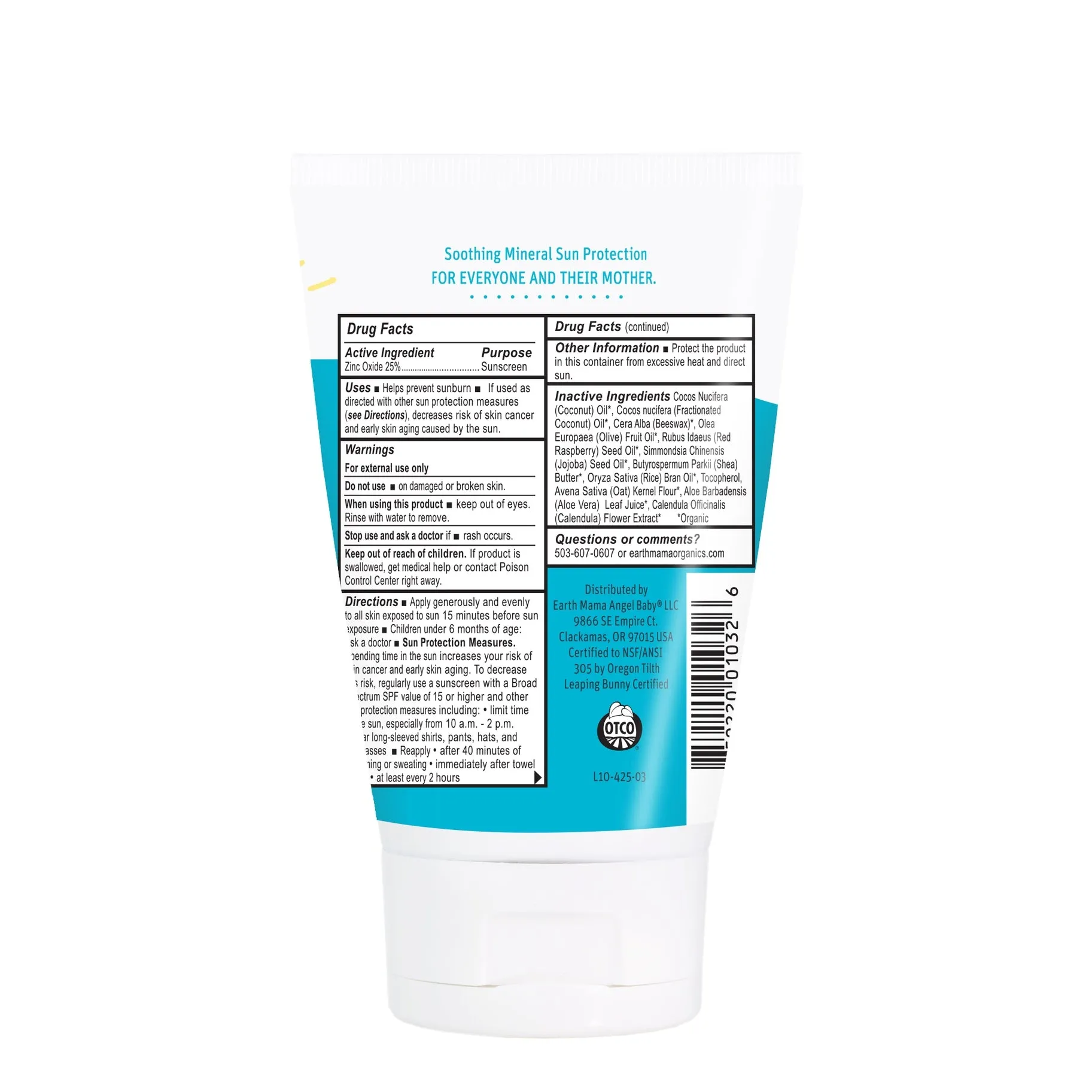 Earth Mama Kids Uber-Sensitive Mineral Sunscreen Lotion - SPF 40