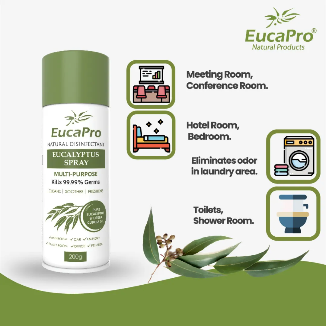 Eucapro Natural Disinfectant Eucalyptus Spray 200g