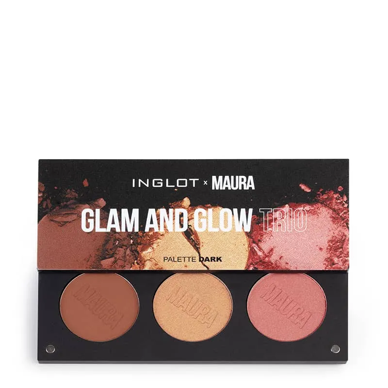 Inglot x Maura Glam & Glow Trio - Contour, Blush & Highlight Palette