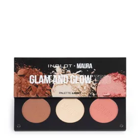 Inglot x Maura Glam & Glow Trio - Contour, Blush & Highlight Palette