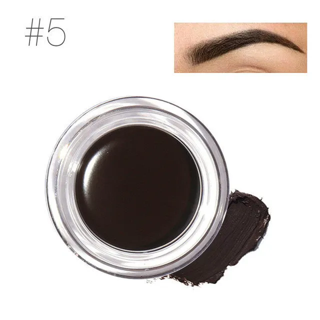 Professional Eye Brow Tint Makeup Tool Kit Waterproof High Brow 5 Color Pigment Black Brown Henna Eyebrow Gel With Brow Brush