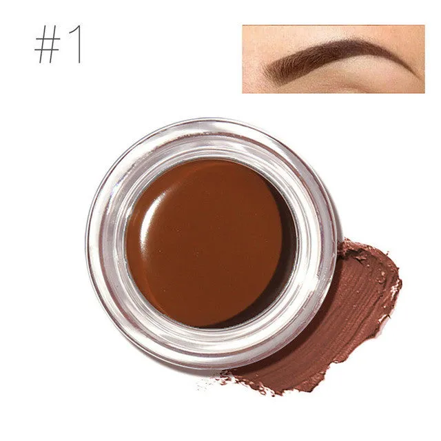 Professional Eye Brow Tint Makeup Tool Kit Waterproof High Brow 5 Color Pigment Black Brown Henna Eyebrow Gel With Brow Brush