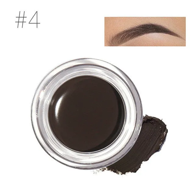 Professional Eye Brow Tint Makeup Tool Kit Waterproof High Brow 5 Color Pigment Black Brown Henna Eyebrow Gel With Brow Brush