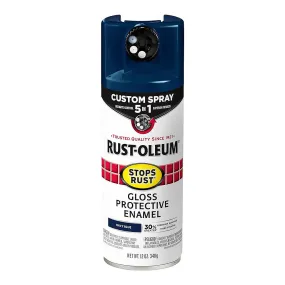 RUST-OLEUM Stops Rust Custom Spray Paint 5 in 1 Protective Enamel 340g Gloss Navy Blue