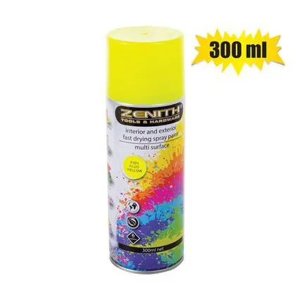 Zenith Fluorescent Spray Paint - Yellow 300ml