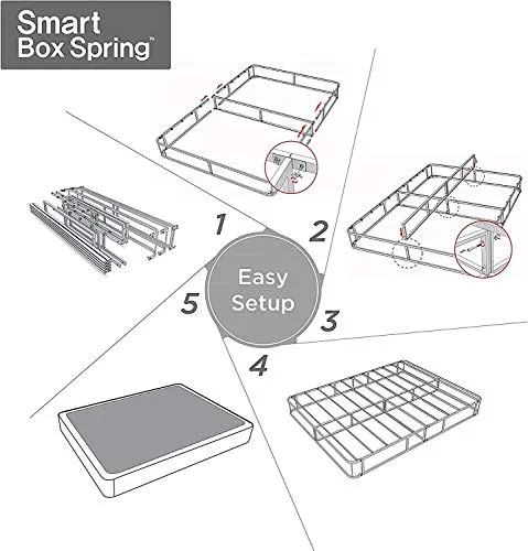 ZINUS 9 Inch Metal Smart Box Spring / Mattress Foundation / Strong Metal Frame / Easy Assembly, Queen